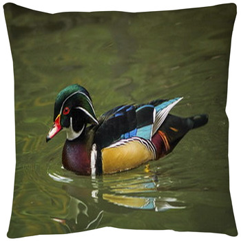 Backwoods Cabin-Wood Ducks 18 Decorative Pillow