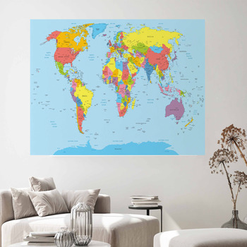 Map Wall Decor In Canvas, Murals, Tapestries, Posters & More