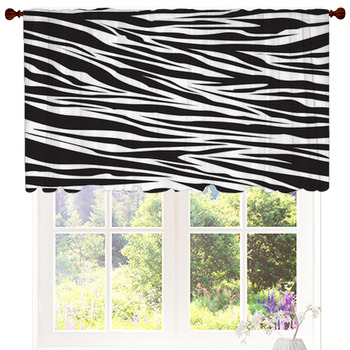 Zebra Pattern Custom Size Valance