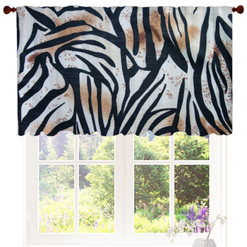 Zebra Pattern Custom Size Valance