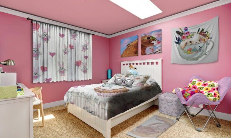 Pink Bunny Bedroom Decor