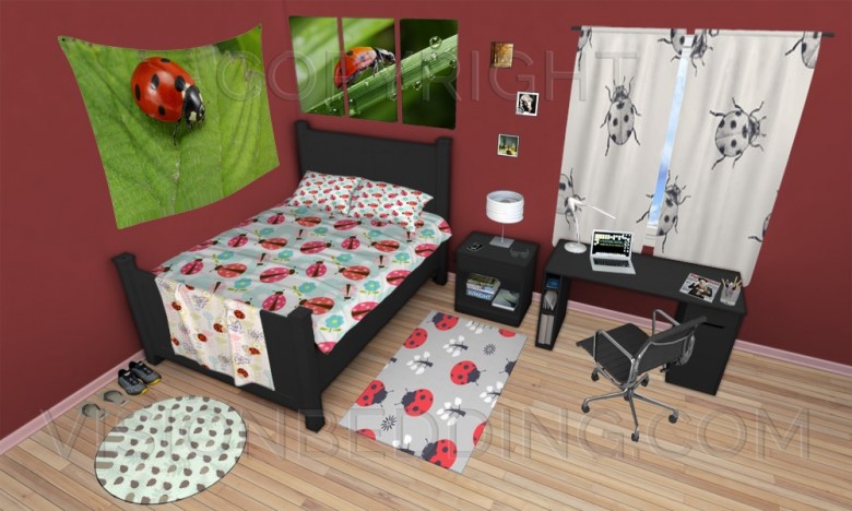 Red And Black Ladybug Bedroom