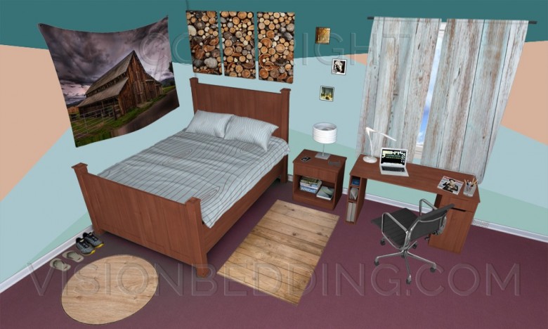 Wood Themed Bedroom